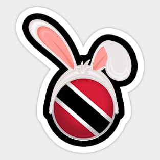 happy easter Trinidad and Tobago bunny ears flag cute designs Sticker